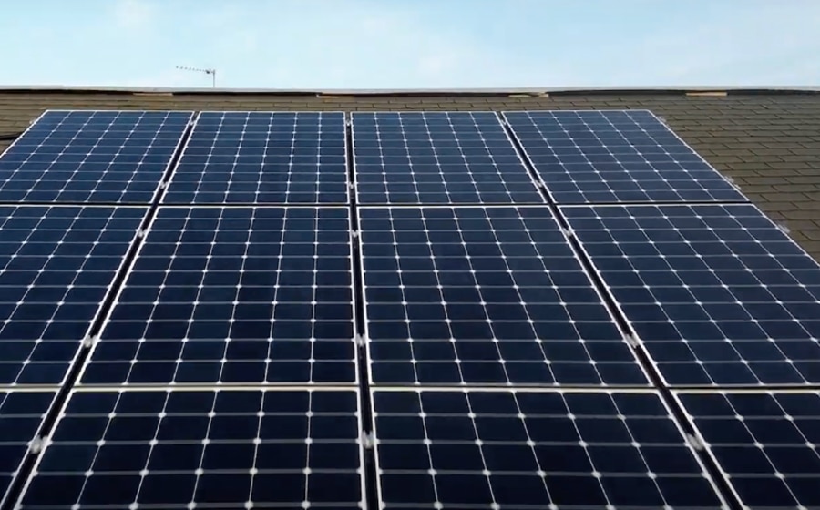 SunPower Maxeon panels on a domestic roof