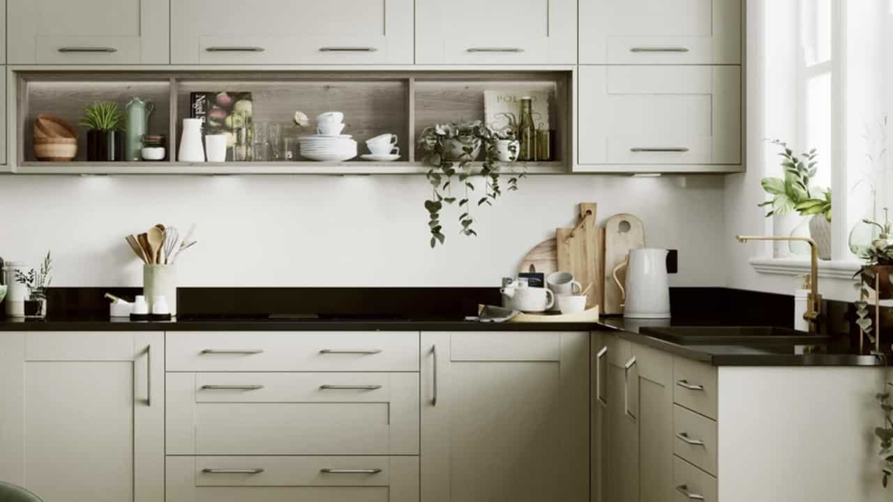 The Tiverton range in Sage by Wickes.