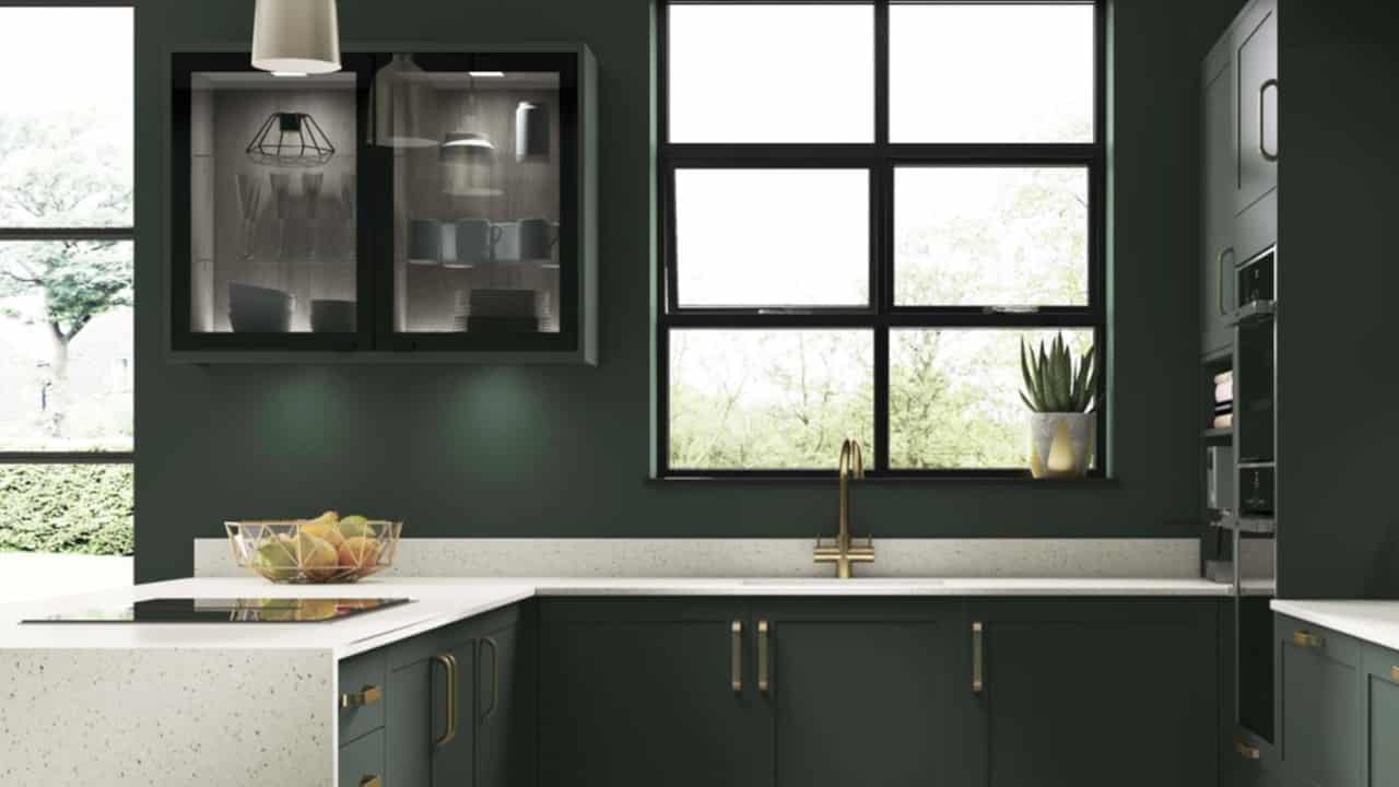 The Chester range in Forest Green by Wickes.