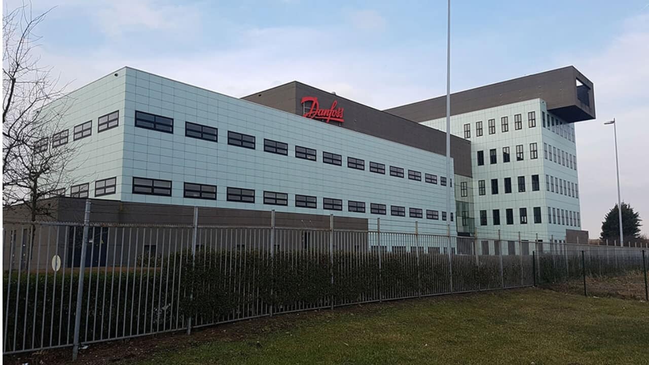 The outside of the Danfoss sales office in Rotterdam, Netherlands, where the company used to sell air source heat pumps.